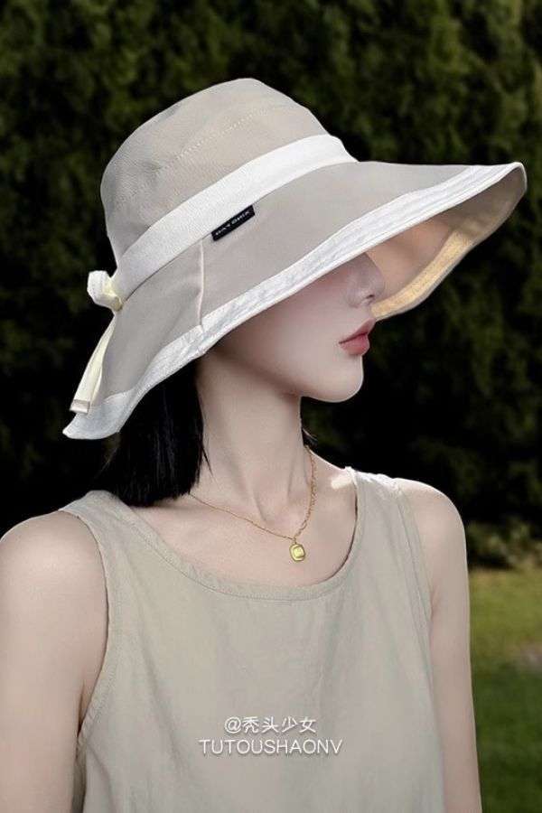 Wide-Brim Sun Hat with  Band image 0