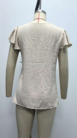 Elegant Textured Short-Sleeve Blouse image 5