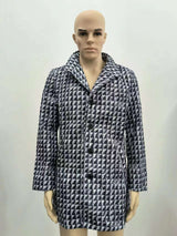 Stand collar mid-length casual coat with pockets image 6