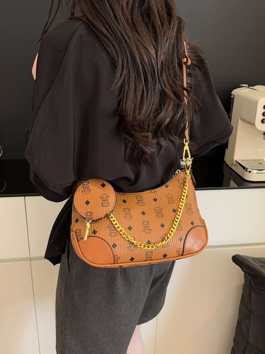 Designer Monogram Shoulder Bag with Chain image 0