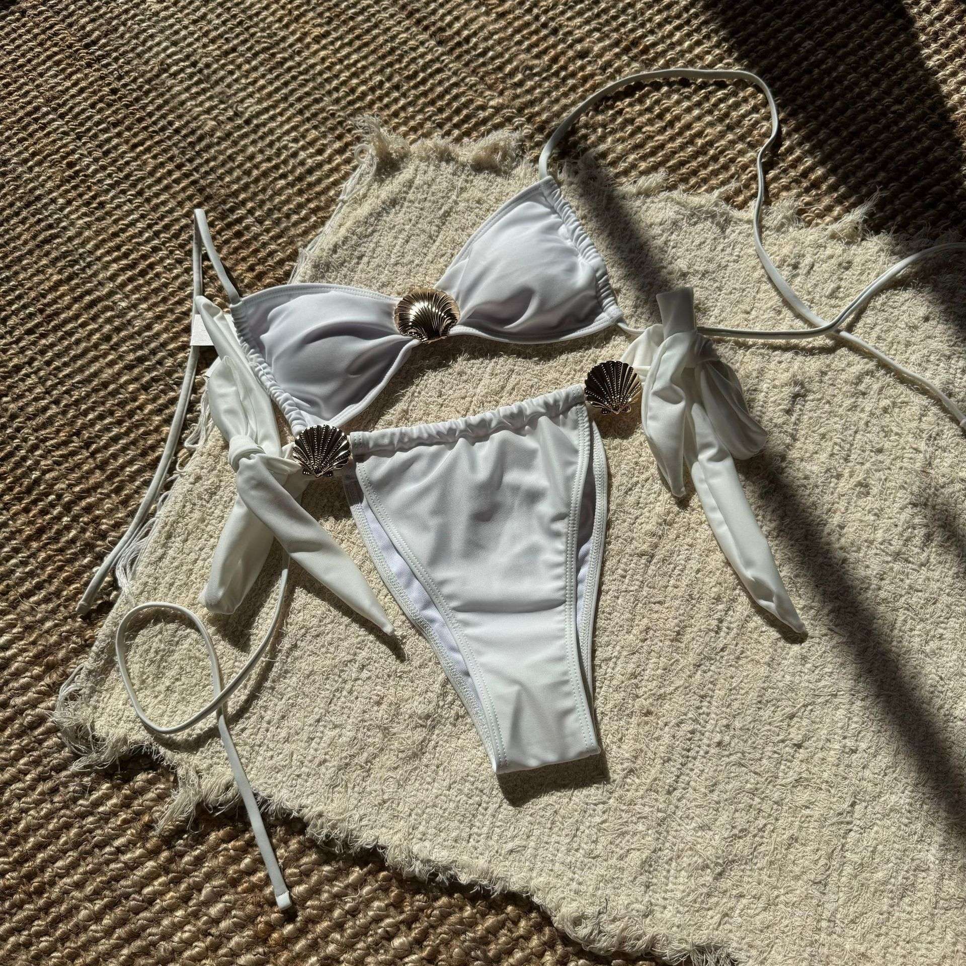 Bikini with Gold Shell Accents image 5