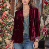 Elegant Luxurious Blazer Jacket - L, Red image