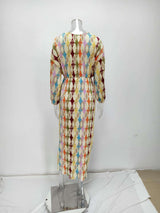 Geometric Patterns Print Midi Dress image 3