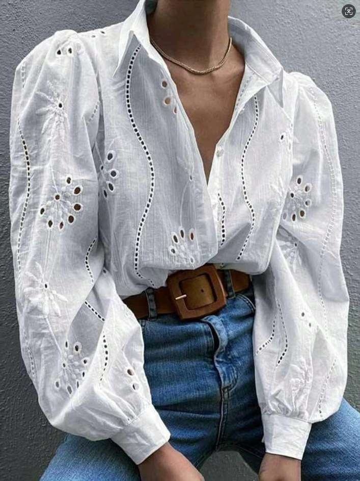 Elegant White Tie-Front Blouse image 2