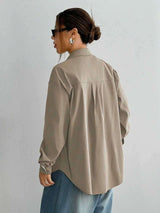 Beige Utility Jacket with Layered Hem image 2