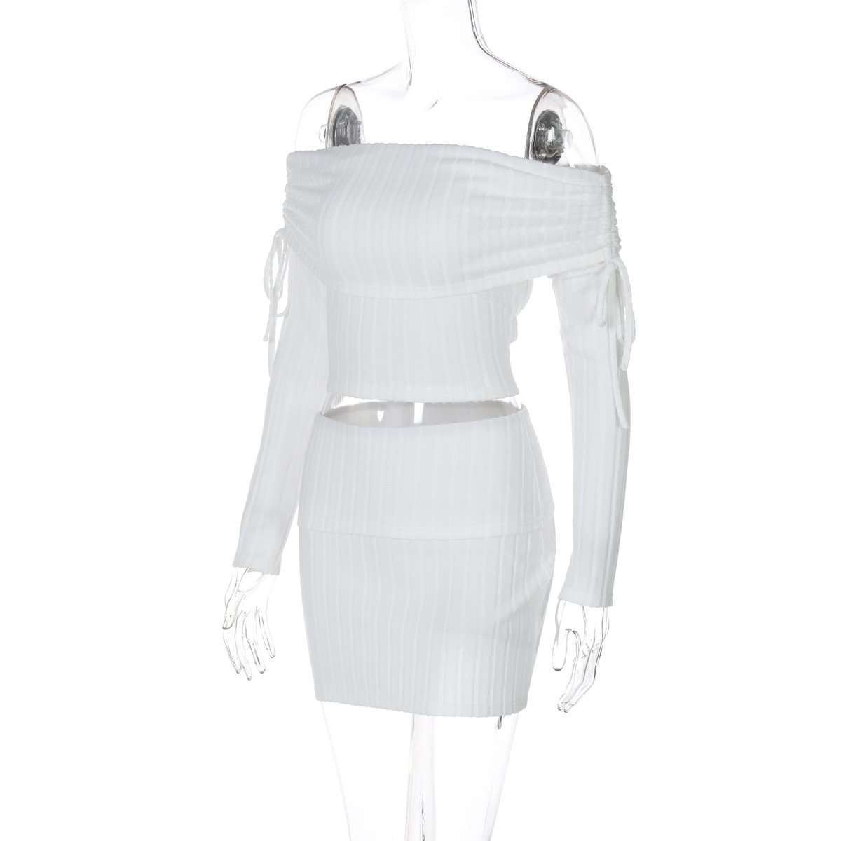 Off-shoulder Top & Short Skirt Set image 3