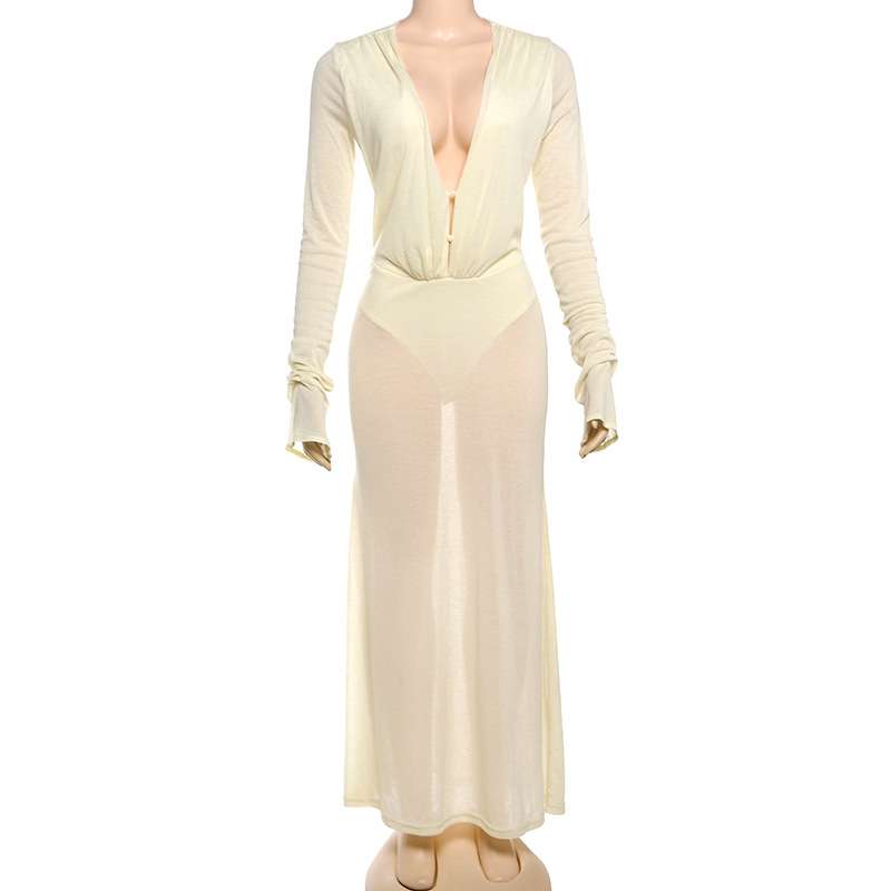 Long-Sleeve Maxi Dress image 3