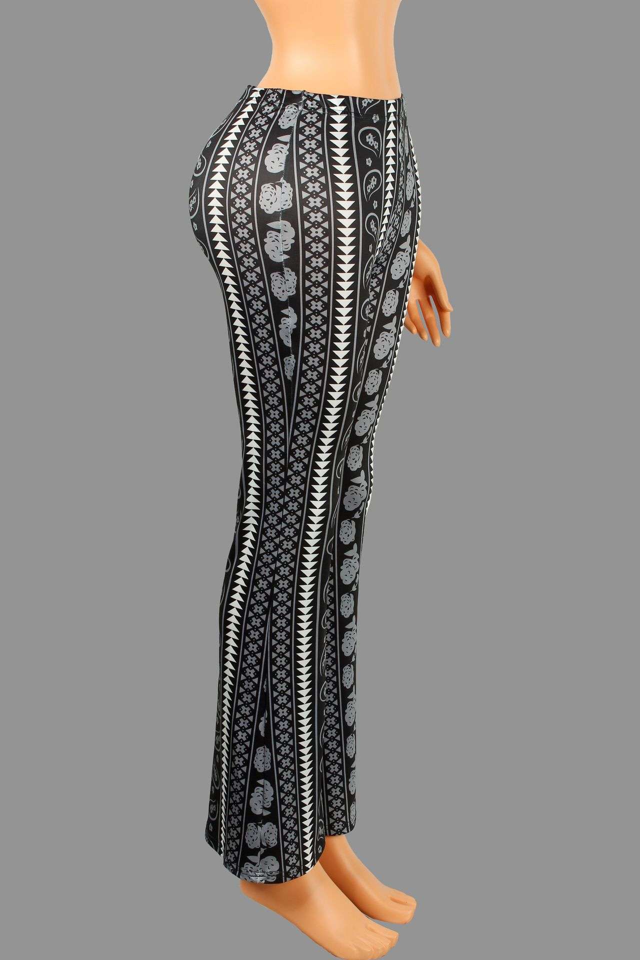 Patterned Wide-Leg Pants image 3