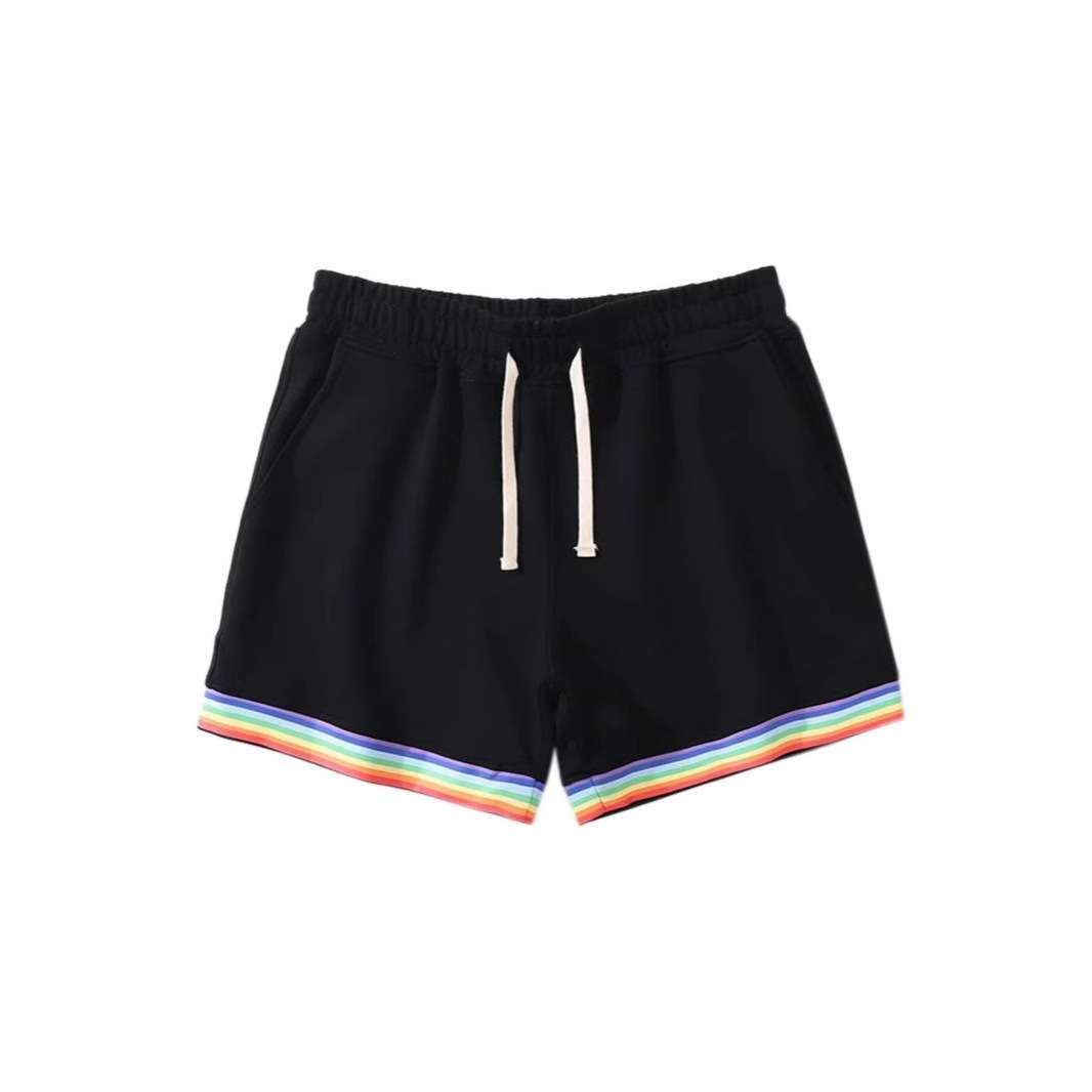 Mens Swim Shorts with Rainbow Trim image 0