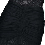 Strapless Ruched Maxi Dress with Lace image 5