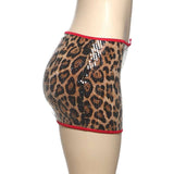 Sequin Leopard Print Mini Skirt image 5