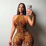 Leopard Print Halter Neck Jumpsuit image 6