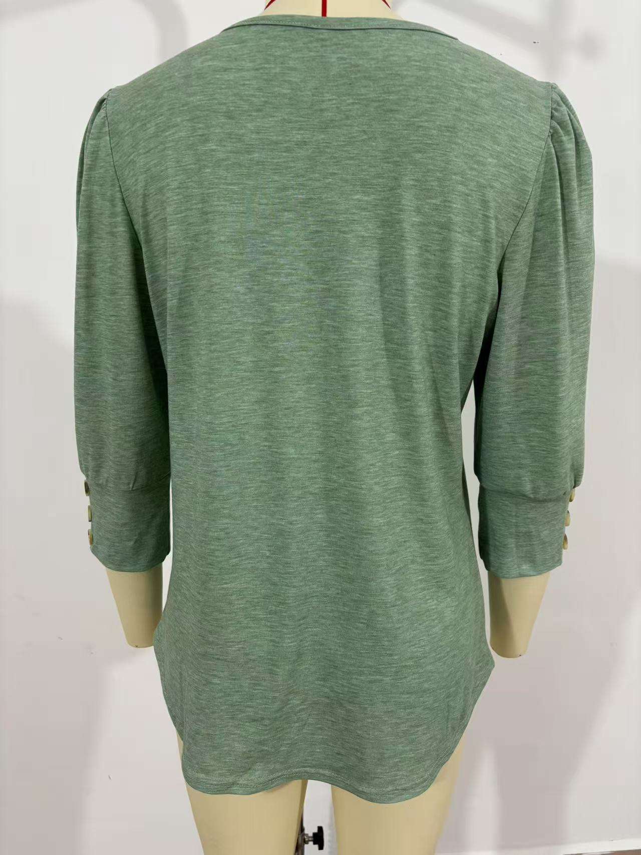 Stylish Button-Detail Sleeve Top image 5