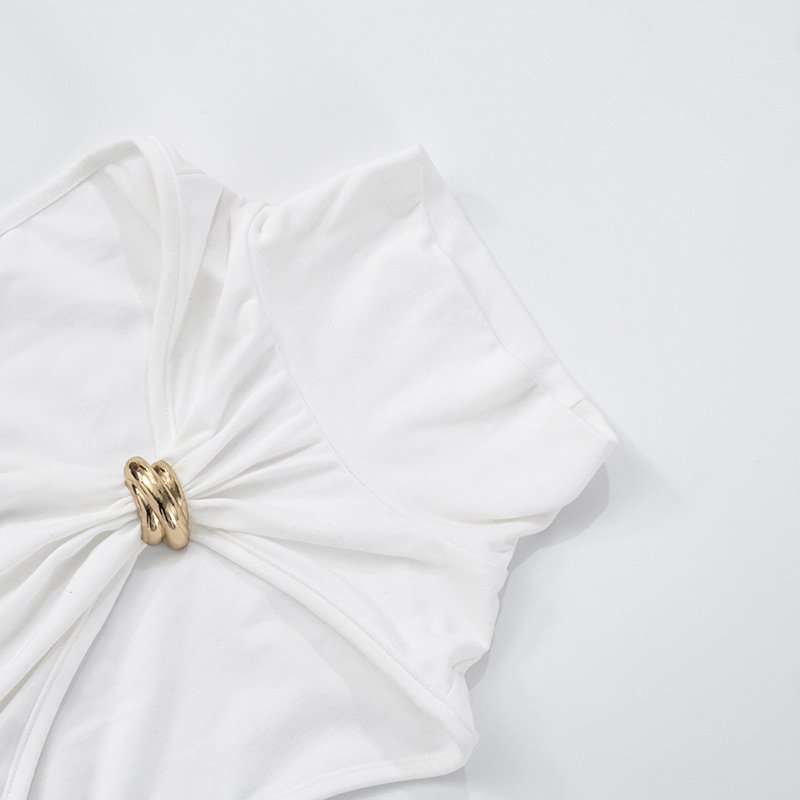 Halter Neck Top with Gold Accent image 7