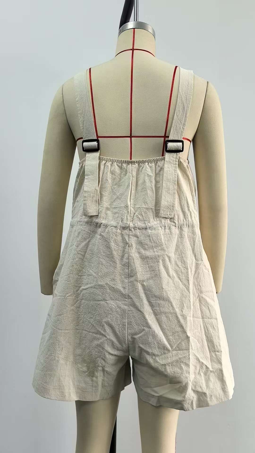 Casual Sleeveless Drawstring Romper image 5