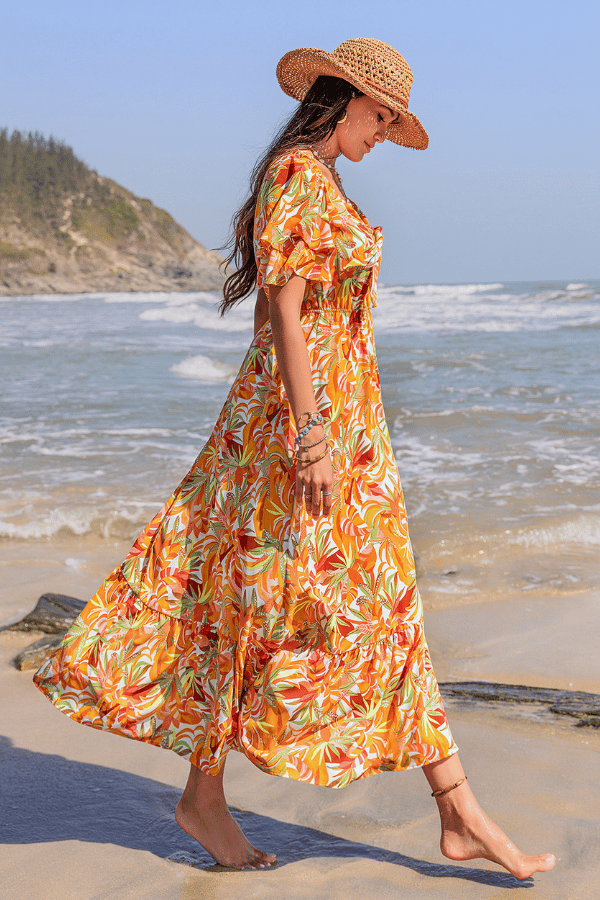 Trendy Bohemian Printed Casual Vacation Dress For Women image 2