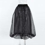 Sheer Bubble Hem Midi Skirt image 4