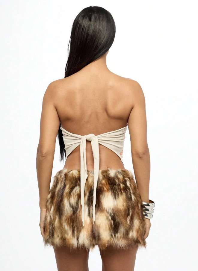 Graphic Strapless Top image 4