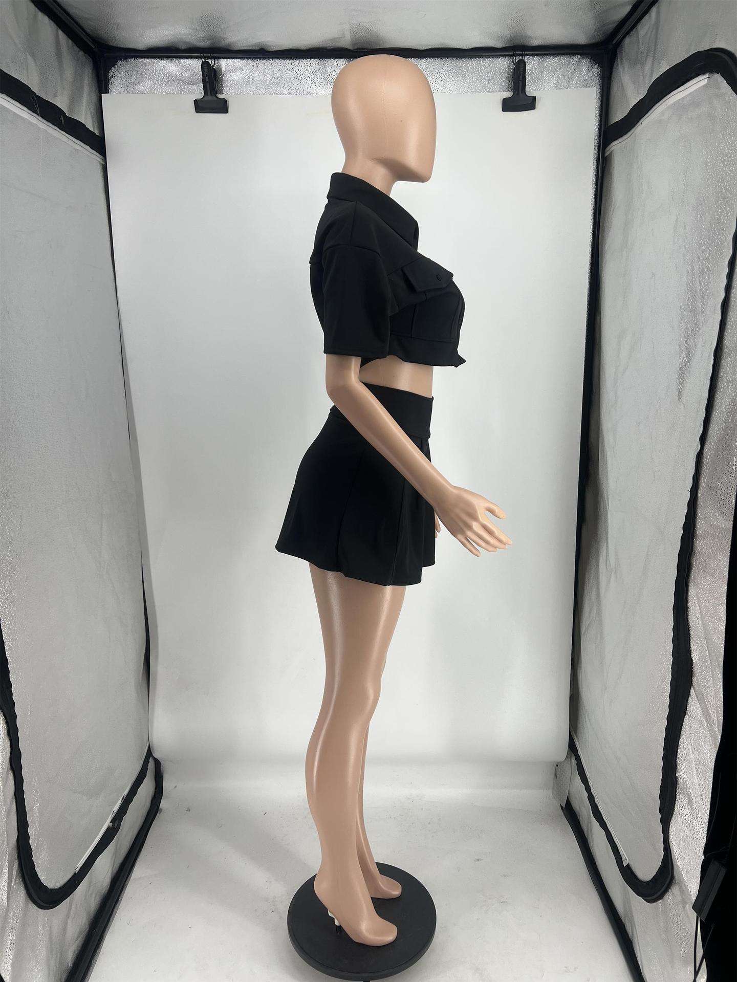 Utility Crop Top & Pleated Skirt Set image 6