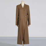 Midi Length Snap Button Closure Oversized Coat image 1