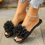 Floral Embellished Slide Sandals