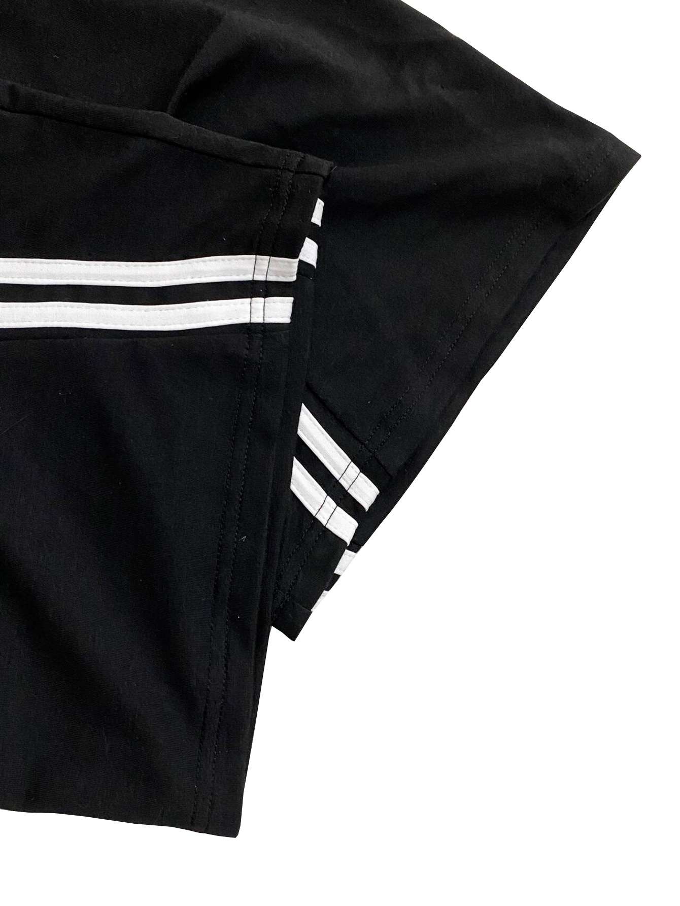 Wide leg straight casual striped pants image 5