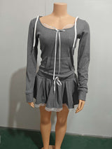 Cozy Hoodie & Pleated Skirt Set image 3