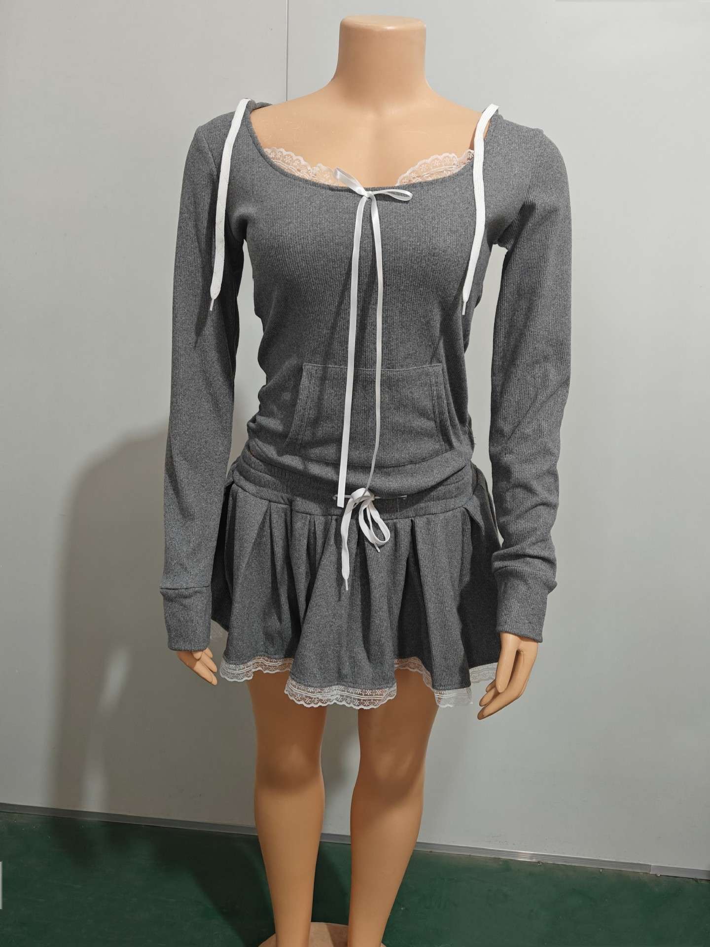 Cozy Hoodie & Pleated Skirt Set image 3