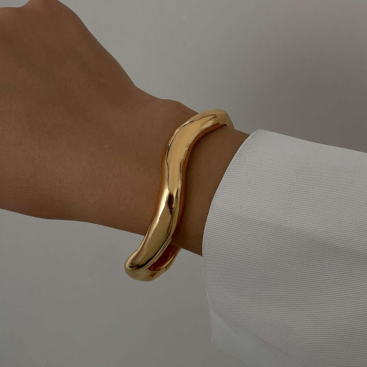 Wavy Metal Cuff Bracelet image 2