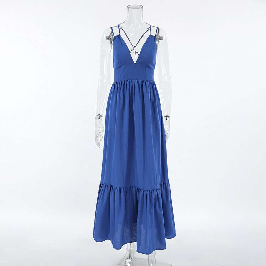 V-Neck Tiered Maxi Dress image 3