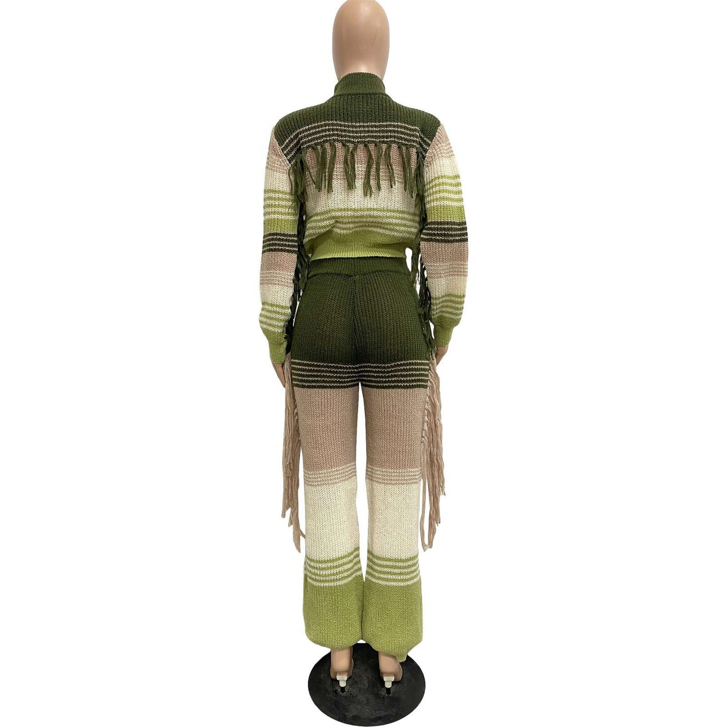 Boho Fringed Knit Two Piece Set image 7