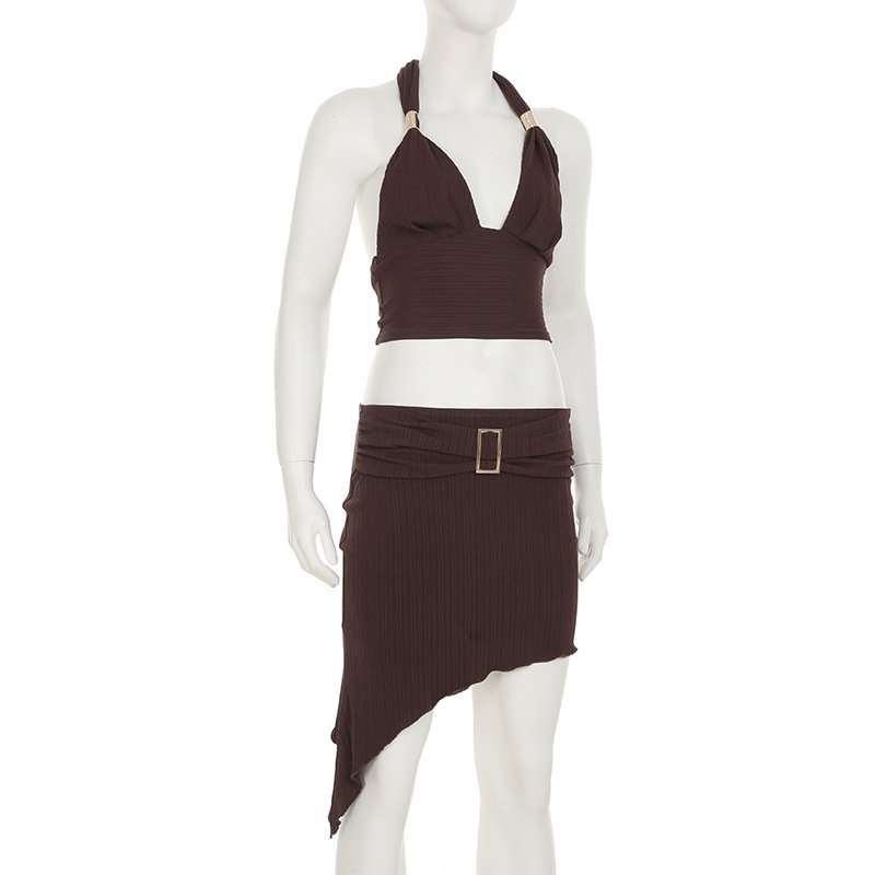 Halter Crop Top & Mini Skirt Set image 4