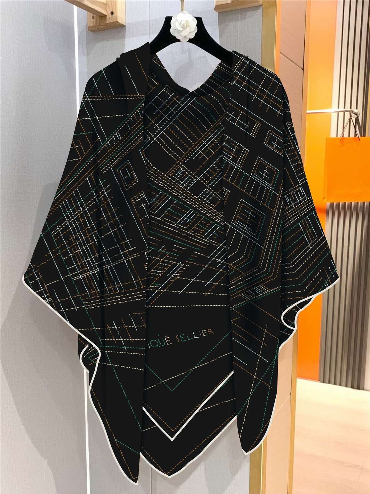 Stripes Print Square Shawl Scarves image 2