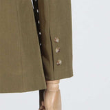 Solid Color With Belt Long Sleeve Blazers image 5