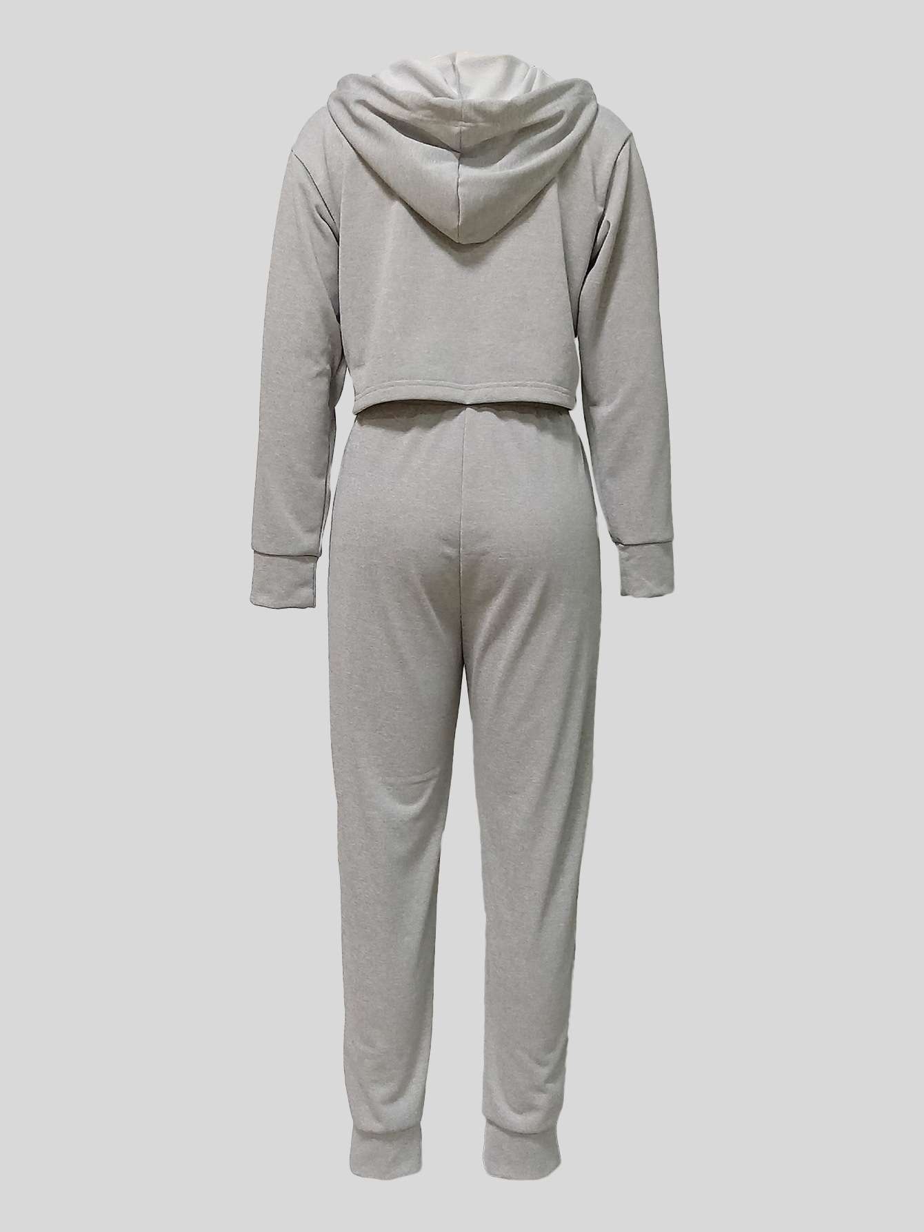 Cropped Hoodie Sweatshirt With Joggers image 3