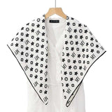 Monochrome Floral Print Scarf image 4