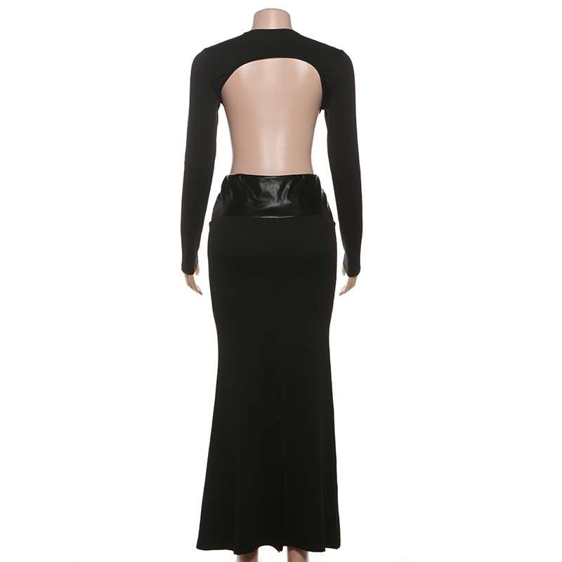 Chic Black Cut-Out Evening Gown image 4