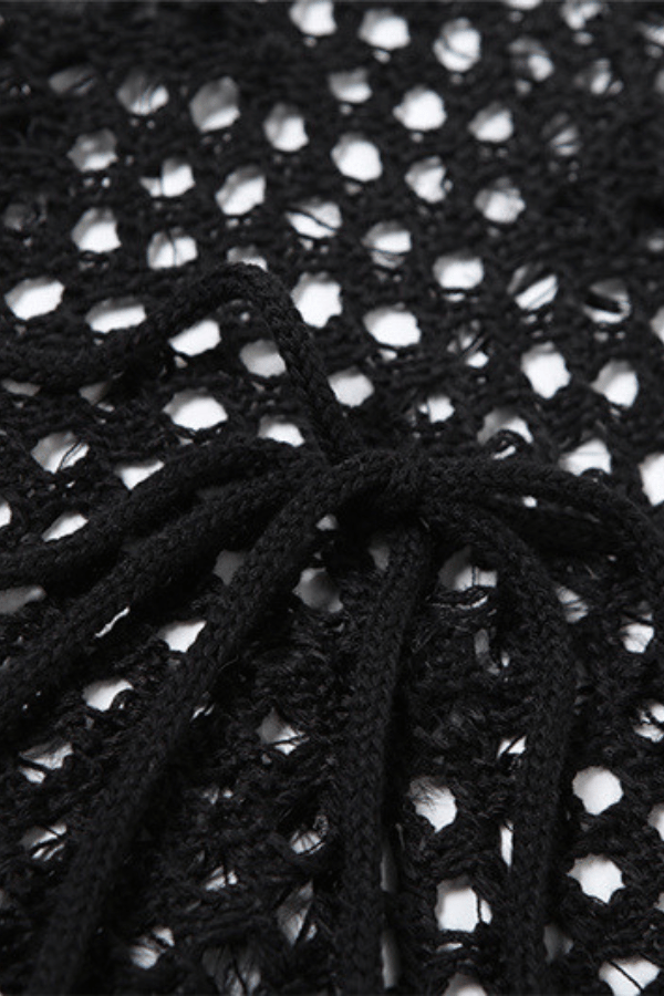 Hollow Out Knit Tassel Jumpsuit image 7