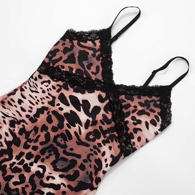 Leopard Print Spaghetti Strap Bodycon Jumpsuit image 5