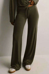 Luxurious Lounge Pants - L, Army Green image