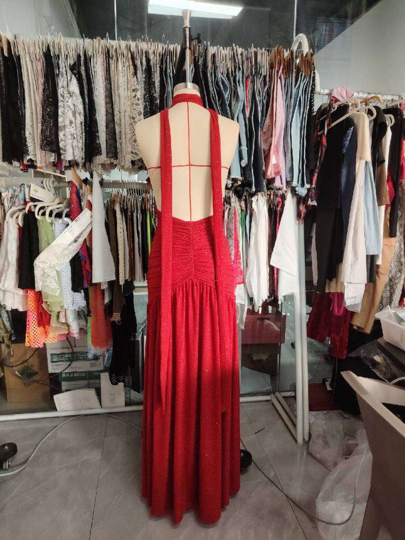 Glamorous Red Slit Dress image 4