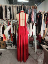 Glamorous Red Slit Dress image 4