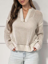 Cozy Open-Weave Knit Pullover image 0
