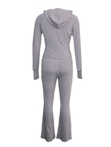 Sportswear Set with Zip-Up Hoodie & Flared Pants image 4