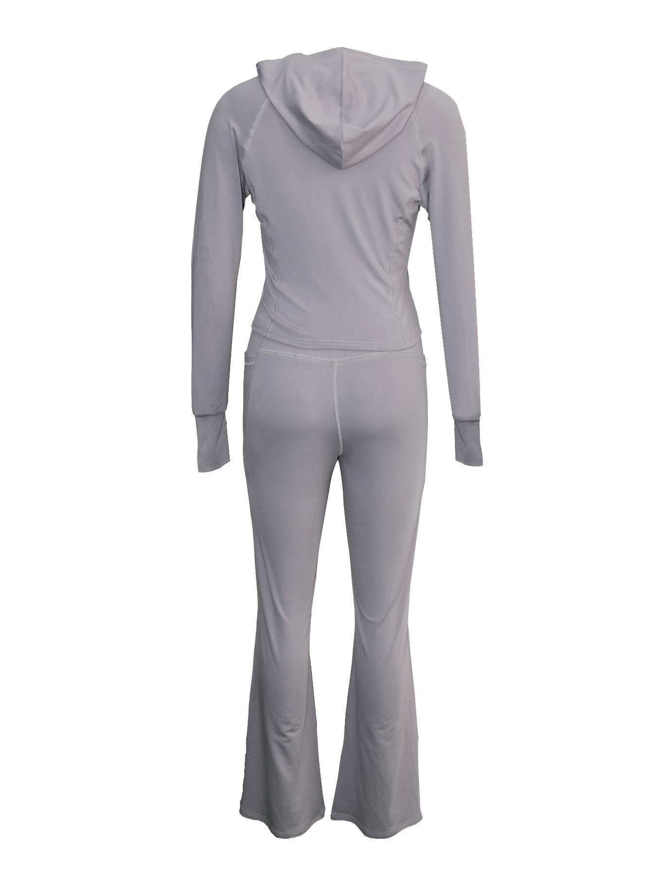 Sportswear Set with Zip-Up Hoodie & Flared Pants image 4