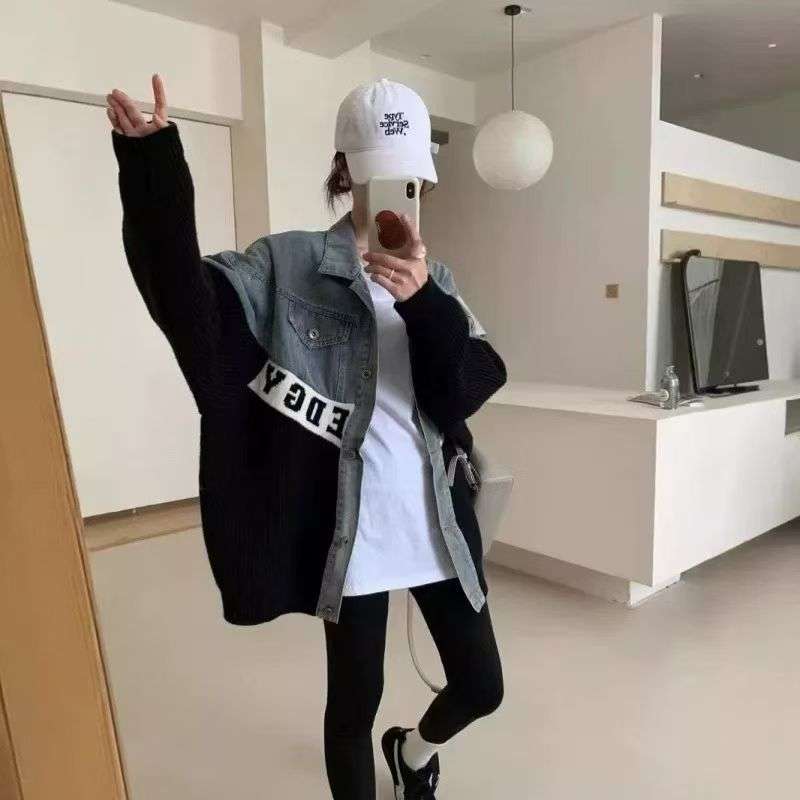 Streetwear Oversized Jacket - Free Size, Black image