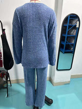 Cozy Knit Lounge Set with Drawstring Pants image 6