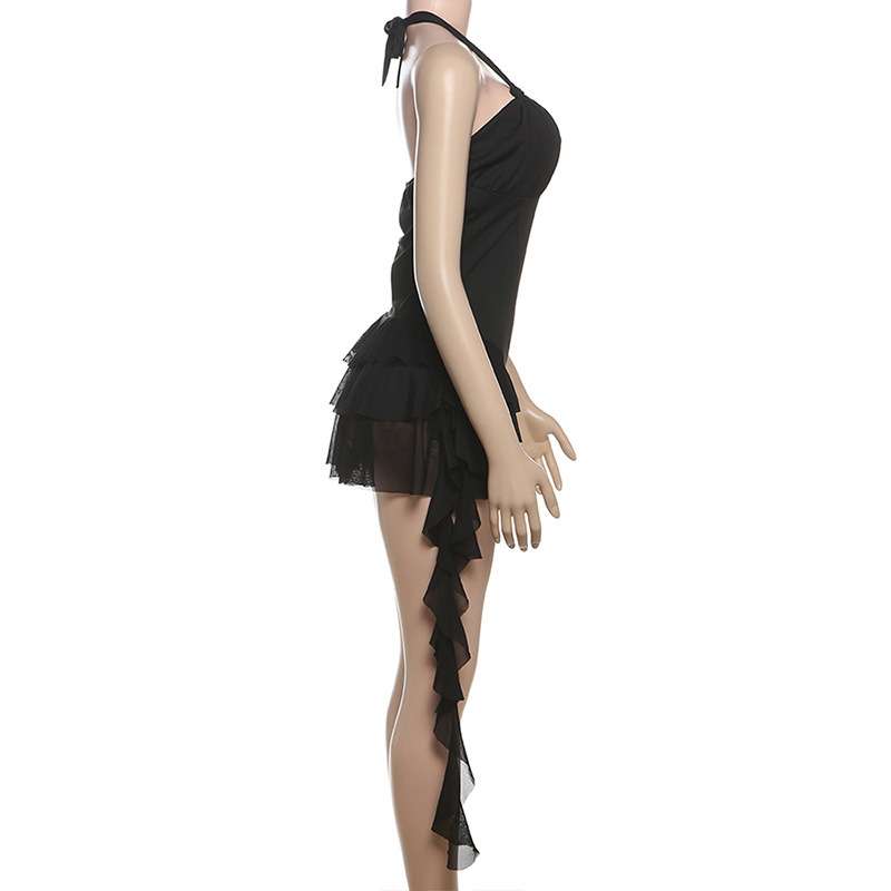 Ruffled Tiered Dress with Deep V Neckline image 5