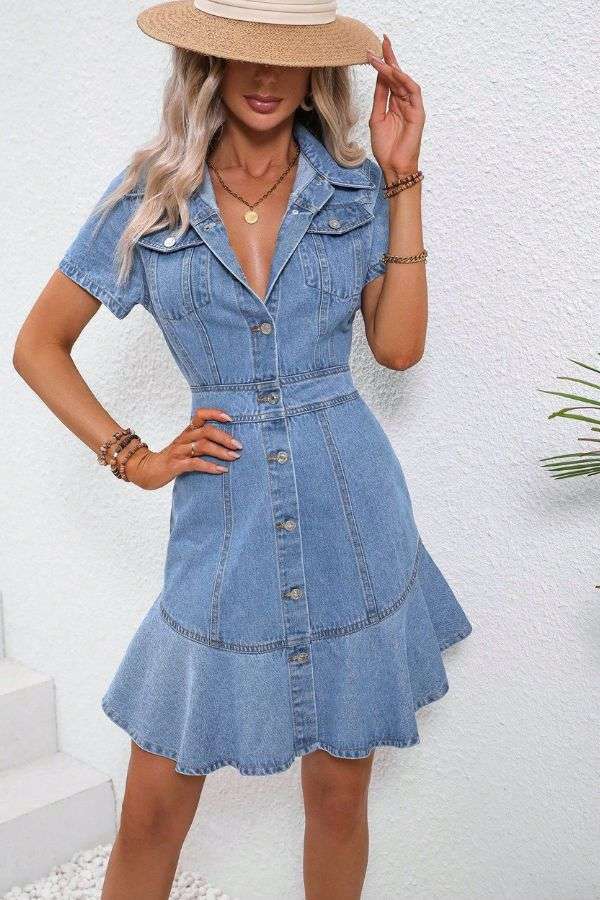Button-Up Mini Dress image 0
