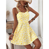 Daisy Print Summer Dress with Spaghetti Straps image 4